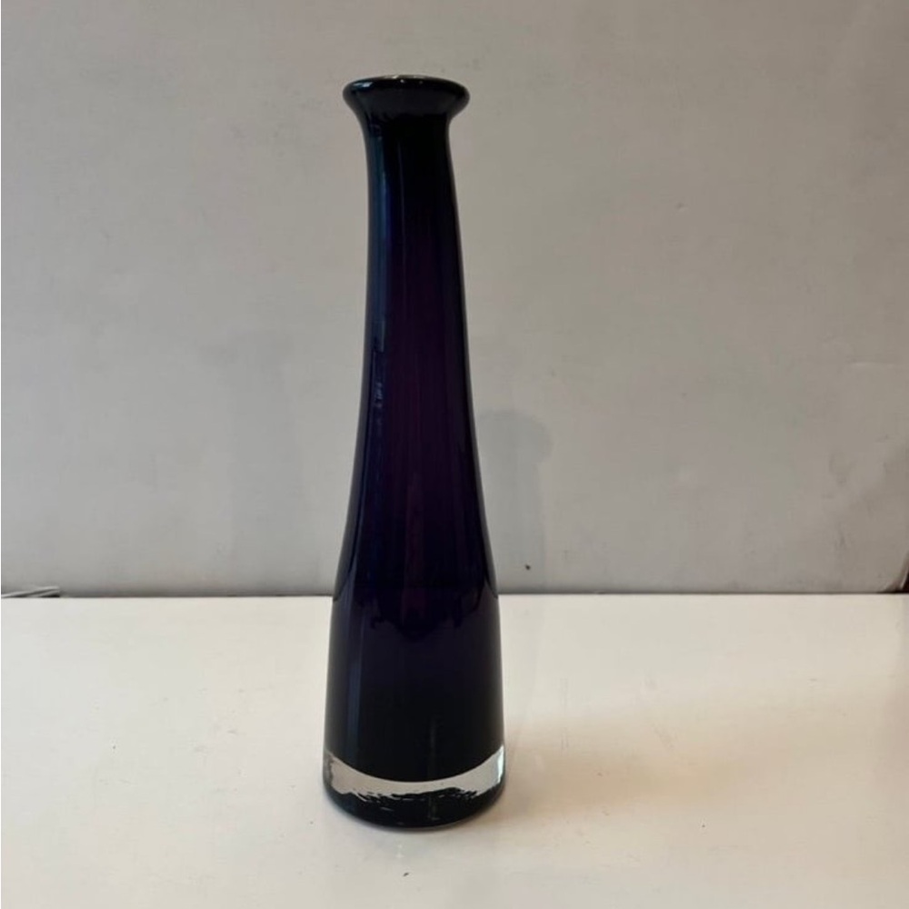 Pottery Barn AMARI Purple 10" Glass Vase